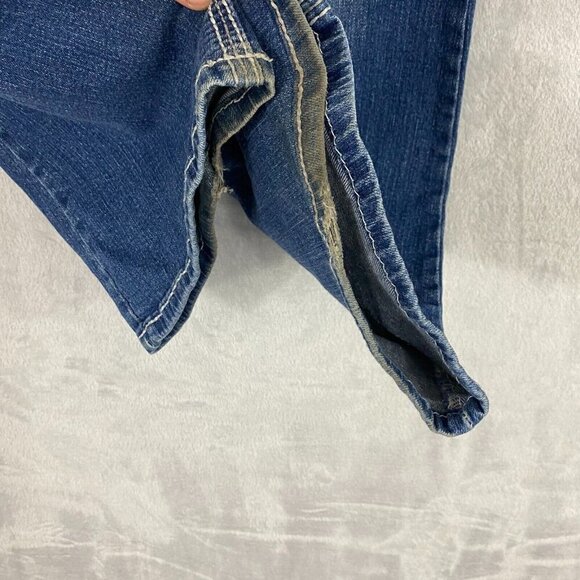 Ariya Bootcut Jeans Juniors' 7 Embroidered Denim Whiskered Rodeo Cowgirl Western - Picture 7 of 16